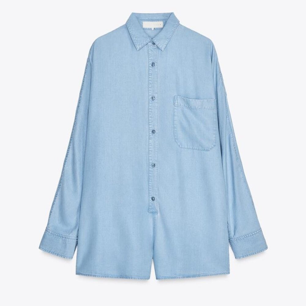 Zara TRF Denim Romper